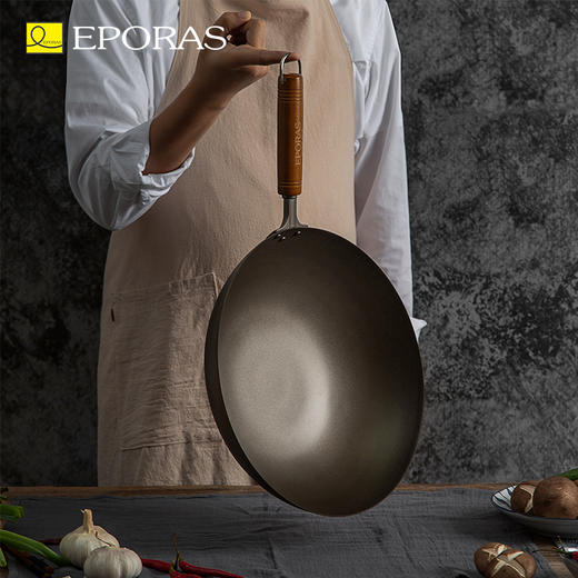 【EPROS 八奈司】木柄超轻钛金炒锅30cm/33cm（不含锅盖） 商品图1