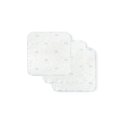 【商场同款】英氏儿童手绢纯棉吸水手帕宝宝洗脸巾毛巾三条装方巾 商品图4