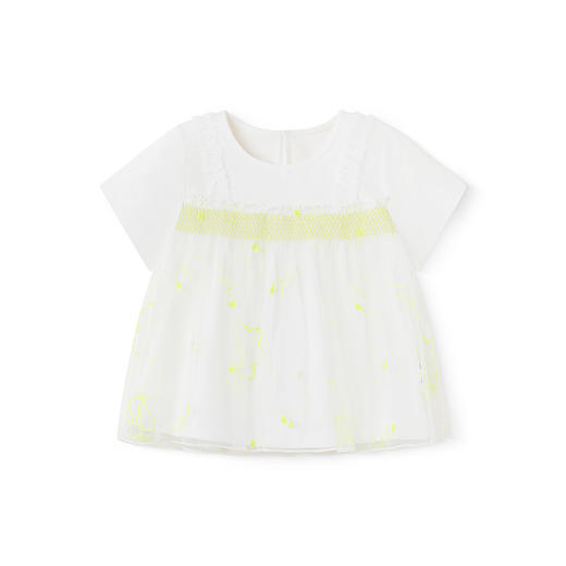 【商场同款】英氏儿童T恤夏季吸湿速干短袖上衣女童透气百搭T恤裙 商品图4