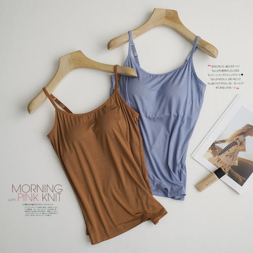 【莫代尔带胸垫】吊带打底衫小吊带 商品图2