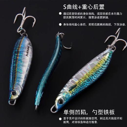 23新款TK小铁板S型曲线PUKPONG远投海钓勺型硬饵路亚假饵翘嘴鲈鱼 商品图2
