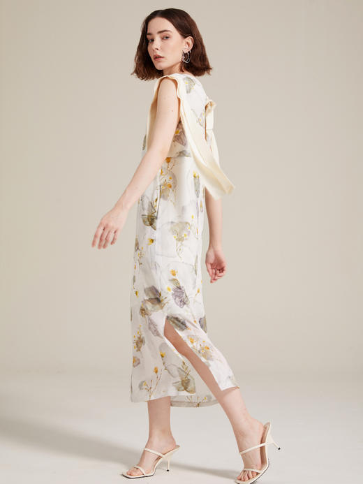 火山雏菊印花飘带连衣裙（偏大，卡码拍小） 商品图4