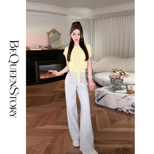 余潇潇【悠闲时光】气质百搭时髦经典直筒休闲裤2025春装新款慵懒感 商品图0