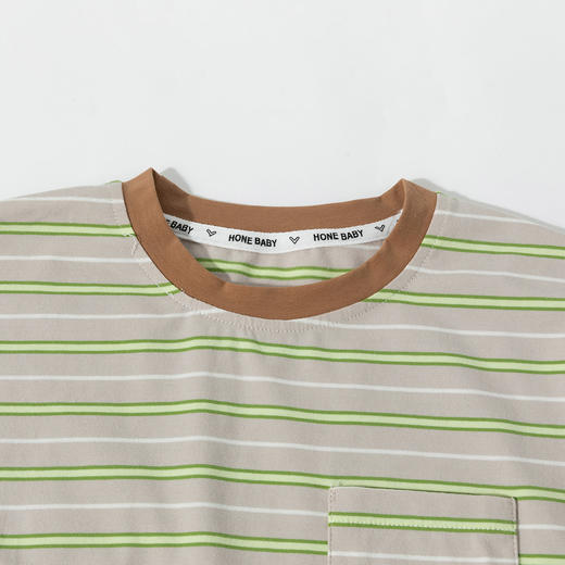 贝贝怡【撞色条纹冰感套装】2025夏季男童凉感短袖T恤吸湿透气短裤套装ZB2ET010 商品图4