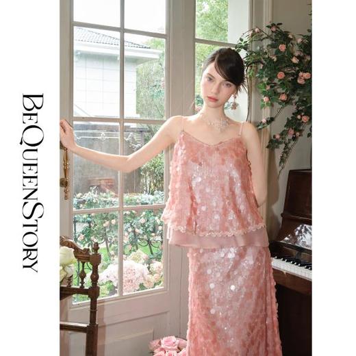 余潇潇【星露千金】2025春装新款时尚气质亮片设计上衣&裙子套装女 商品图3