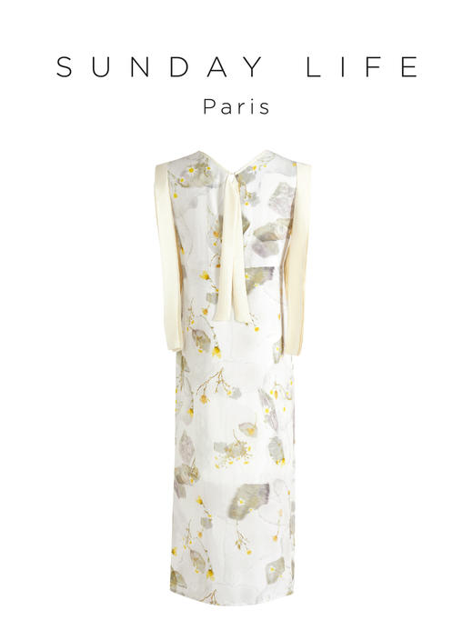 火山雏菊印花飘带连衣裙（偏大，卡码拍小） 商品图6