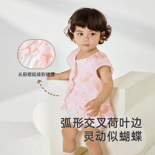 【商场同款】英氏童装女童夏季连体衣甜美透气包屁衣纯棉婴儿衣服 商品图2