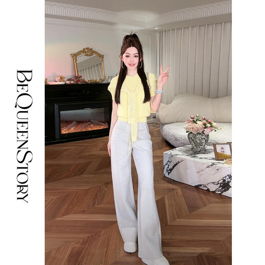 余潇潇【悠闲时光】气质百搭时髦经典直筒休闲裤2025春装新款慵懒感 商品图2