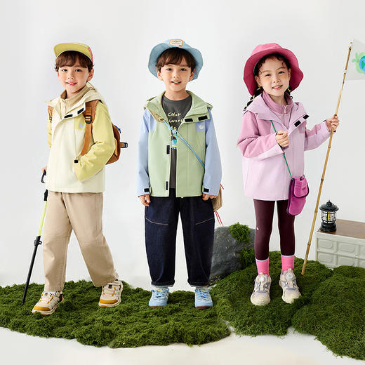 【小软皮】迷你巴拉男女童防风连帽外套春季新款防水柔软夹克 商品图4