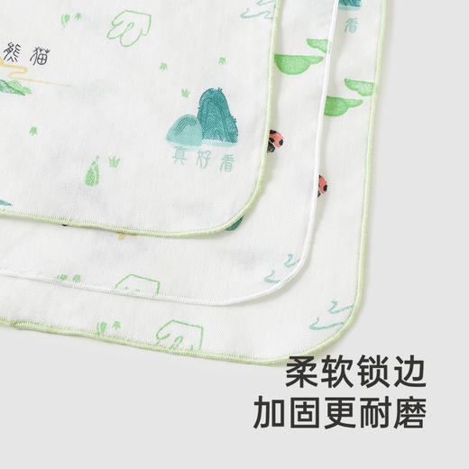 【商场同款】英氏儿童手绢纯棉吸水手帕宝宝洗脸巾毛巾三条装方巾 商品图2