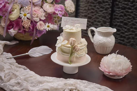 郁见美好水晶珍珠贝壳mini双层蛋糕 商品图3