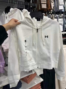 安德玛女士连帽卫衣拉链外套‼️💰458✈️三个颜色可选✔️白色试穿M～香芋色/白色/藏蓝色