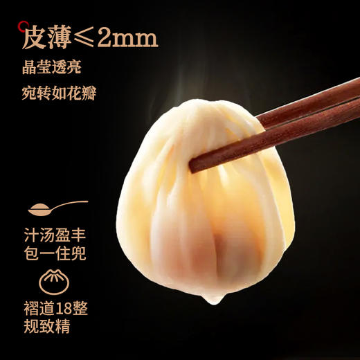 新升级【黑猪肉爆汁鲜肉小笼包25g*8个 商品图2