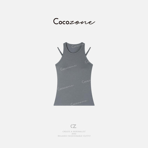 COCO ZONE 2025新款纯色百搭修身显瘦无袖背心CD1A0244 商品图2