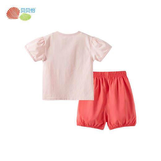 贝贝怡【凉感短袖套装】夏季新款女童冰感T恤+宽松透气短裤运动休闲套装ZB2ET004 商品图7