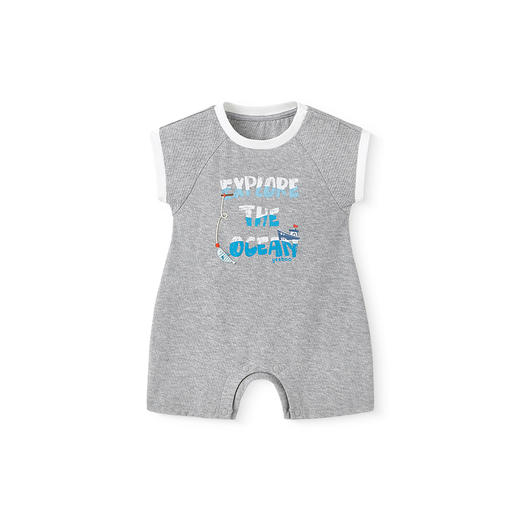 【商场同款】英氏婴儿衣服夏季短袖透气男宝宝连体衣轻薄包屁衣 商品图4