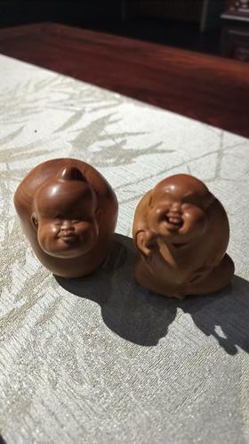 童子摆件黄杨木7*5cm