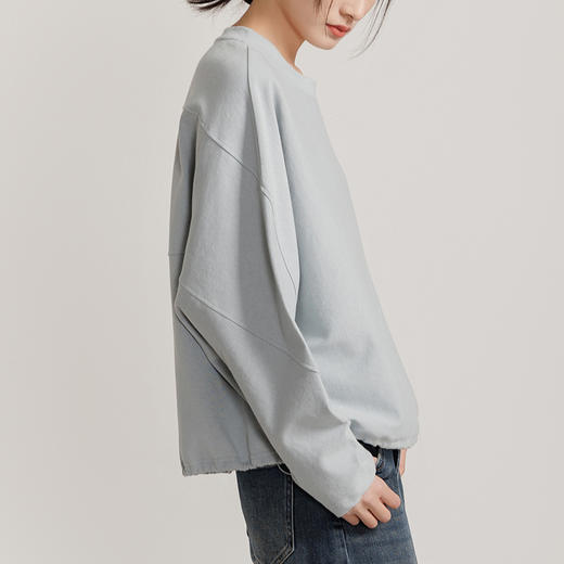 weyo春季新款女粗针圆领衫宽松卫衣880023 商品图1