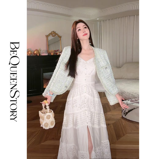 【孤品样衣，不退不换】【绿野迷迭香】轻奢时髦精致小香风外套2025春装新款高级感 商品图3