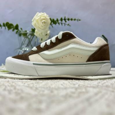 Vans KnuSkool白棕男女同款休闲时尚百搭胖胖面包板鞋VN0009QCBLU 商品图0
