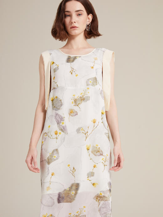 火山雏菊印花飘带连衣裙（偏大，卡码拍小） 商品图2