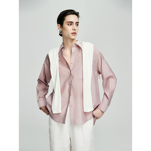 棉仓362604001-初棉肌理感天丝轻薄衬衫 商品图1