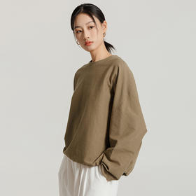 weyo春季新款女粗针圆领衫宽松卫衣880023