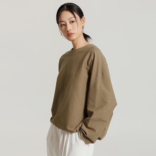 weyo春季新款女粗针圆领衫宽松卫衣880023 商品图0