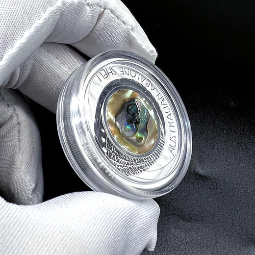 澳大利亚 珍珠贝母银币 1盎司纯银 镶嵌天然贝壳 带证书 商品图11