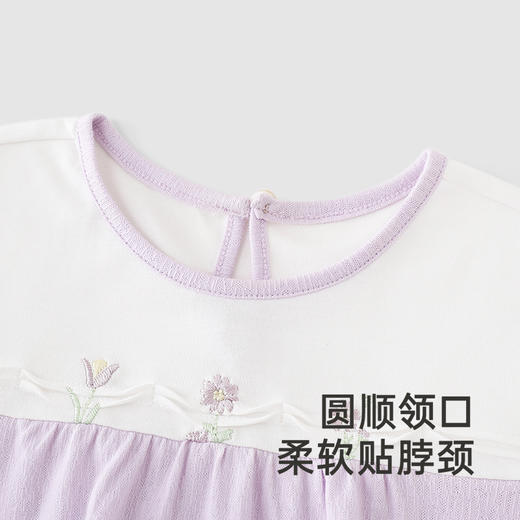 【商场同款】英氏女童T恤夏季短袖透气休闲女宝宝上衣休闲套头衫 商品图3