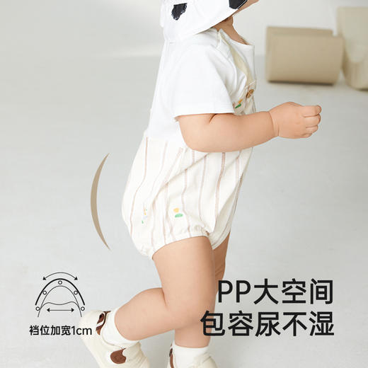 【商场同款】英氏婴儿衣服夏季亲肤纯棉男宝连体衣假两件包屁衣 商品图3