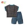 贝贝怡【撞色条纹冰感套装】2025夏季男童凉感短袖T恤吸湿透气短裤套装ZB2ET010 商品缩略图7