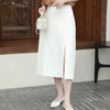 顺丰包邮洛诗琳13519春夏新款气质开衩A字通勤半身裙女0703 商品缩略图1