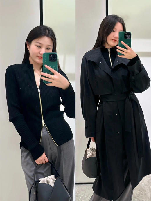 38-4 难得原材 小禾 双开 拉链针织衫 胖瓜6码 商品图6