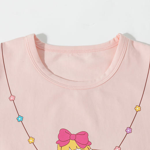 贝贝怡25夏季新款女童凉感短袖T恤宽松透气短裤两件套运动休闲冰感套装ZB2ET003 商品图5