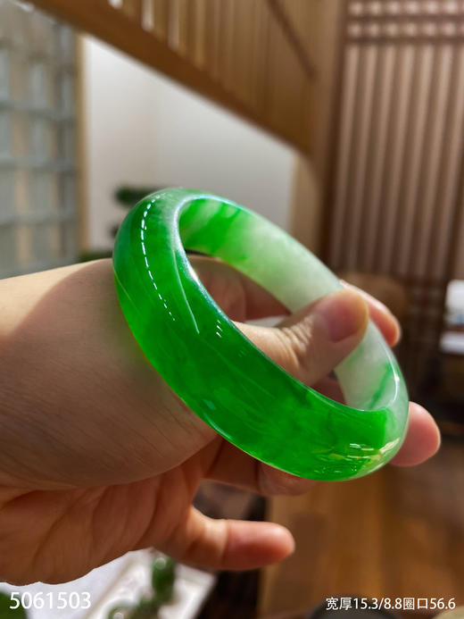 冰飘翠福镯【5061503】圈口56.6~具体价格微信咨询 商品图1