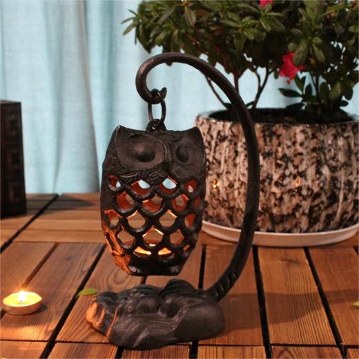 铸铁猫头鹰灯 商品图1