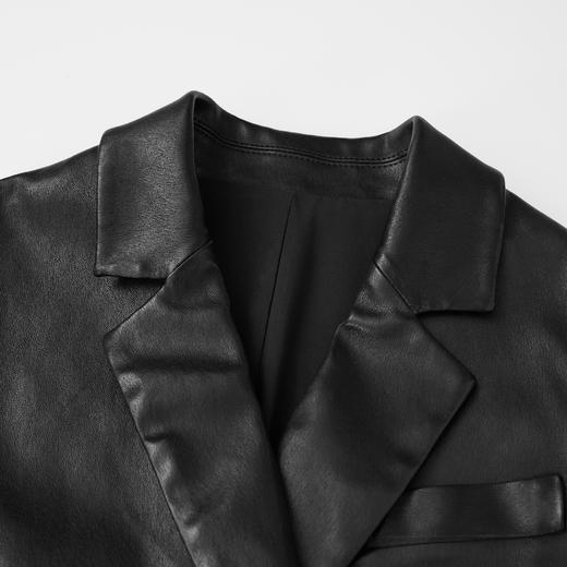 ROMI STUDIO“棕标甄选”100绵羊皮柔软弹力修身皮衣外套RWCSWG1561 商品图8