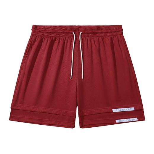 有志者UZIS针织网眼速干运动短裤男夏季新款篮球跑步四分球裤积木 商品图7