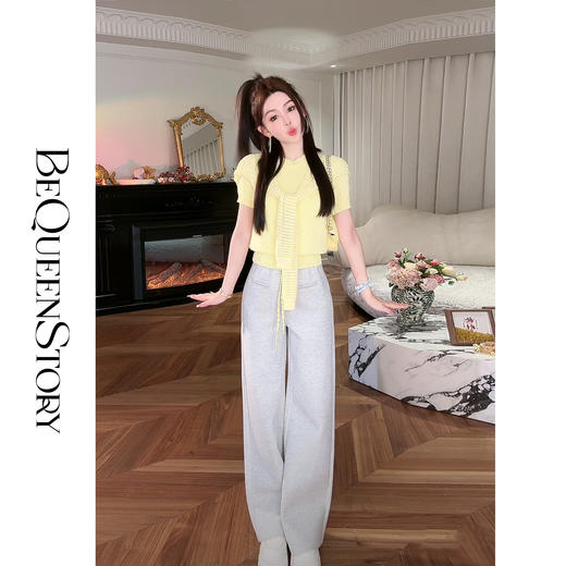 余潇潇【悠闲时光】气质百搭时髦经典直筒休闲裤2025春装新款慵懒感 商品图3