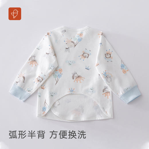[5A抗菌全棉半背衣]卓儿新生儿纯棉半背衣婴幼儿男女宝宝柔软舒适防湿衫 商品图2