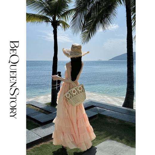 余潇潇【一见倾心】2025春装新款欧若风层次感荷叶边仙女大摆连衣裙 商品图3