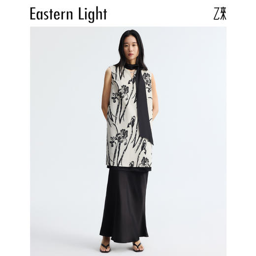 Eastern Light/乙来【精选天然棉纤维】鸢尾提花连衣裙春款直筒裙 商品图3