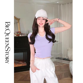 余潇潇【寻梦甜心】2025春装新款设计感针织凉爽纱线蕾丝帽子短袖