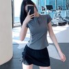 【限时秒】YOGACODE【火树银花系列】瑜伽服短袖上衣高级感夏季修身显瘦运动上衣DWY115030 商品缩略图1