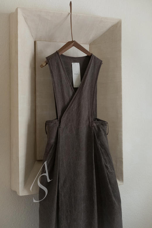 Phaedo  褐金色丝棉廓形背心裙 商品图2