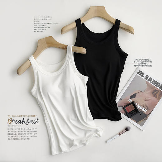 【带胸垫】螺纹打底吊带美背打底衫 商品图2