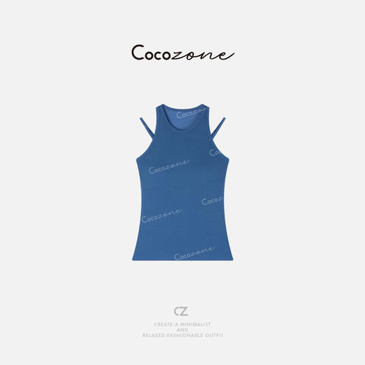 COCO ZONE 2025新款纯色百搭修身显瘦无袖背心CD1A0244 商品图1