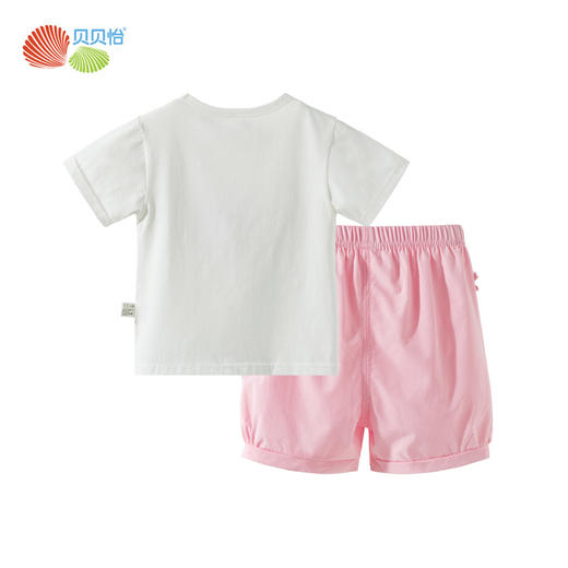 ZB2ET005贝贝怡2025夏季新款女童短袖套装中小童凉感T恤冰感短裤运动休闲两件套 商品图1