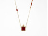 MELI&MOLI |红玛瑙月光宝盒吊坠随形珠+珍珠点缀项链—五行之火 商品缩略图0